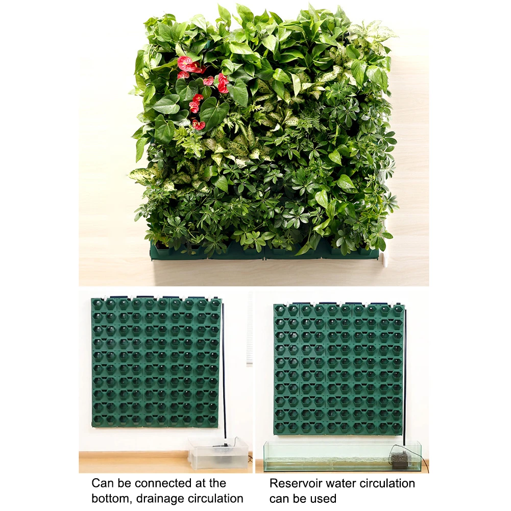 Wall Mounted Planters Plastic Vertical Garden Green Wall Pot And