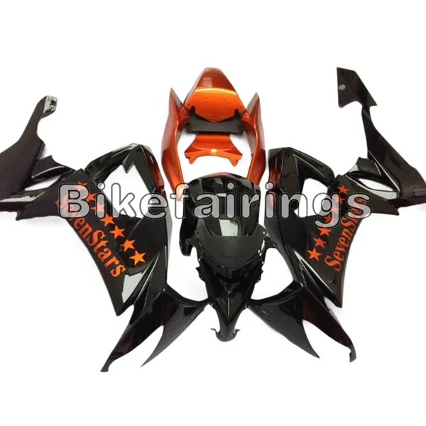 As Picture Shown Инжекционные Обтекатели для Kawasaki Ninja ZX10R 2008 2009 2010 Кузов ABS пластиковые рамы кузова мотоцикла ZX-10R 08 10 черный оранжевый - Цвет: As Picture Shown