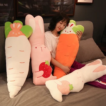 

Rabbit Radish Clip Leg Pillow Girl's Cute Korean-Style Bed Pillow Children Accompany You to Sleep Boyfriend Long Pillow