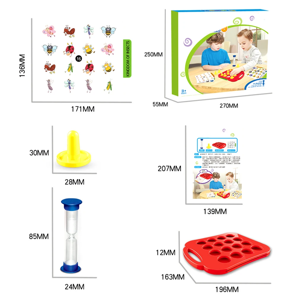 Children Toys Memory Training Matching Pair Game Interactive Parent Child Link Up Chess Kids Early Education Toy Gift#30