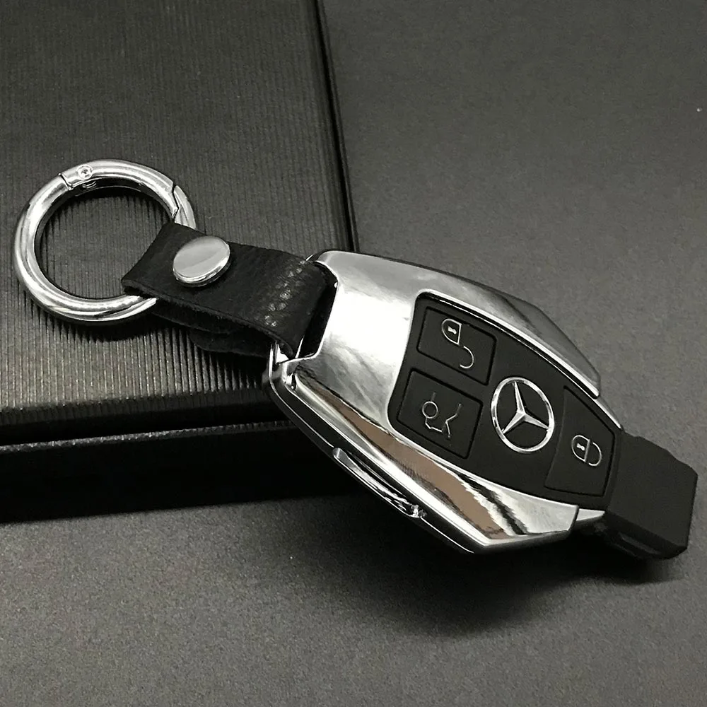 Для Mercedes Benz W203 W204 W212 C180 GLK300 CLS CLK CLA SLK C S E класс дистанционный Чехол для автомобильного смарт-ключа крышка из цинкового сплава набор ключей сумка - Название цвета: type5