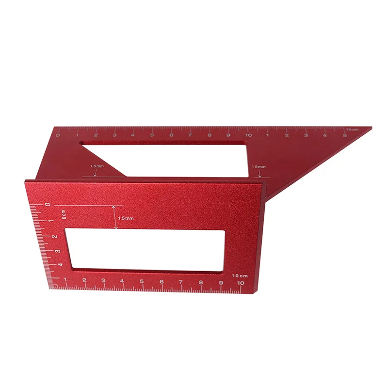 Red T-type Scriber направляющая многофункциональная 45 90 градусов Угловые инструменты для работы по дереву измерения WWO66 - Цвет: Red