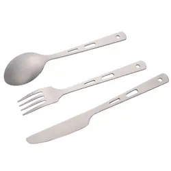 3 предмет столовые приборы титановые походные ложка для пикника Столовые приборы нож вилка для кемпинга посуда оборудование