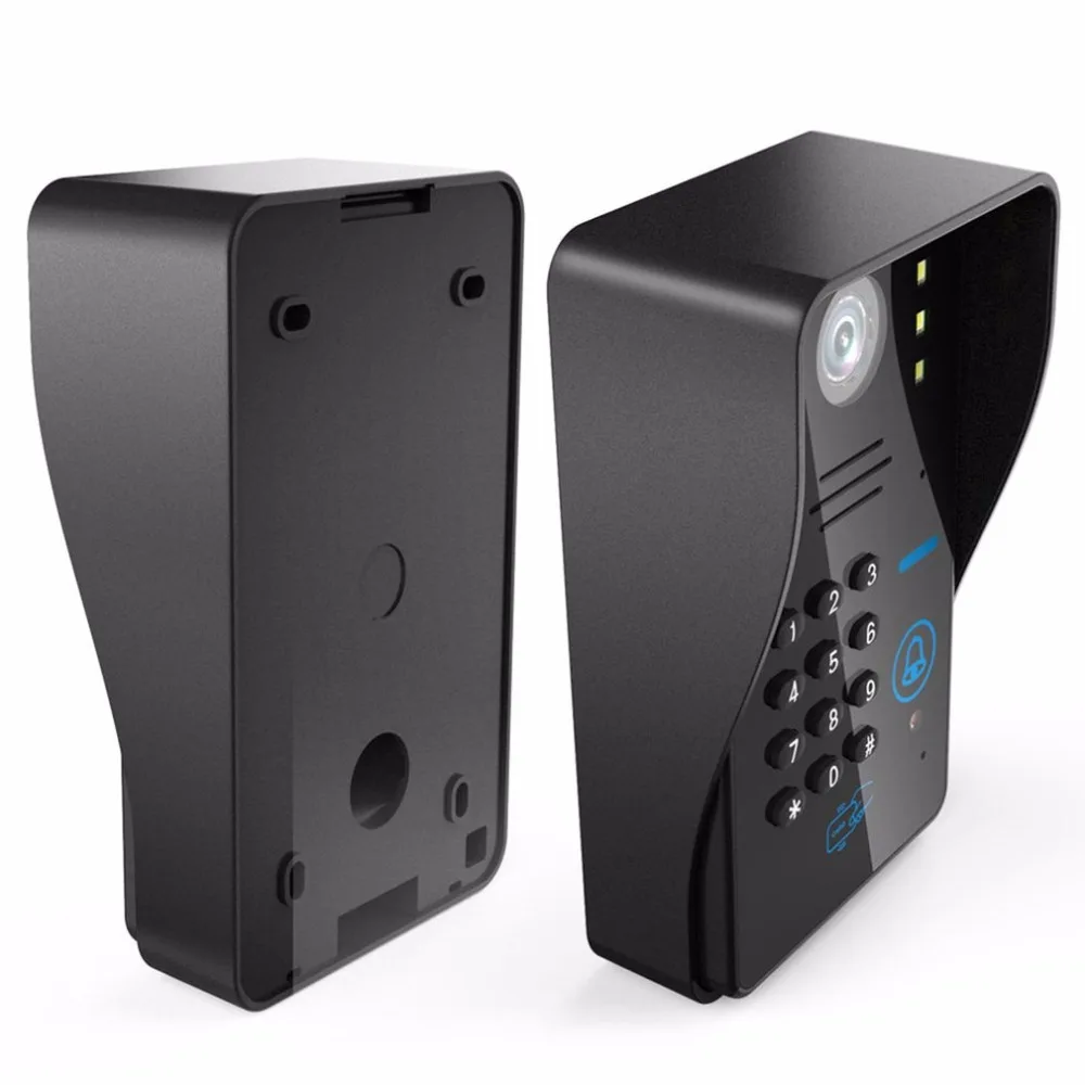 7 дюймов Цвет HD Сенсорный экран проводной RFID пароль видео-телефон двери дверной звонок с ИК Камера 200 метрового дистанционного Управление Системы домофон