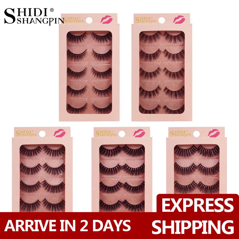

Gorgeous 5 pairs mink eyelashes natural long 3d lashes makeup faux mink lashes fluffy false lashes makeup maquiagem faux cils