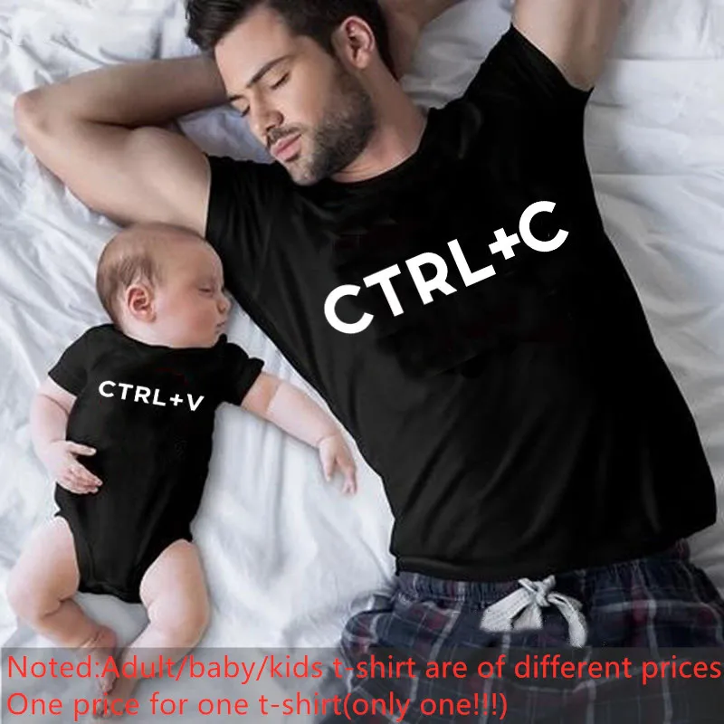 Family Matching Kids T-Shirt Outfits Daddy Mommy Baby Me And Funny Son-Print