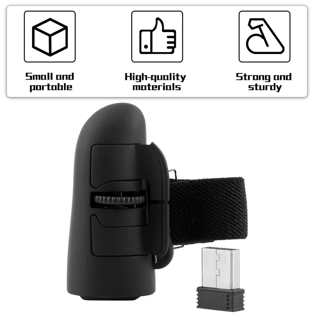 Universal 2.4GHz USB Wireless Finger Rings Optical Mouse 1600Dpi For All Notebook Laptop Tablet Desktop PC 4 Colors Optional