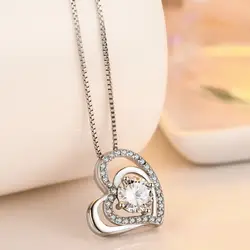 Подвеска «любящее сердце» Newall ожерелье Женские Модные полые кристаллы ожерелье подарок на день матери ювелирные изделия ожерелье для