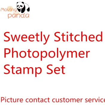 

MovingPanda JC028 Sweetly Stitched Clear-Mount Stamp Set Metal Cutting Dies and stamps for scrapbooking and card making