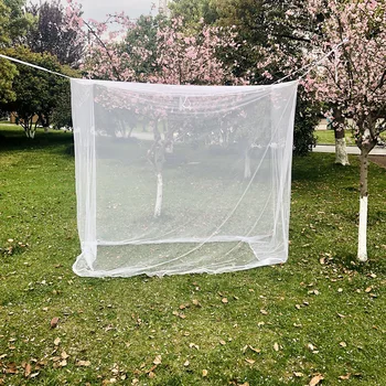 

200*200*180cm Large White Camping Mosquito Net Indoor Outdoor Storage Bag Insect Tent Canopy Netting Mesh Drape Cover