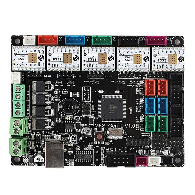3d принтер плата MKS GEN L V1.0+ TMC2225 V1.1 x5 ультра-тихий драйвер комплект