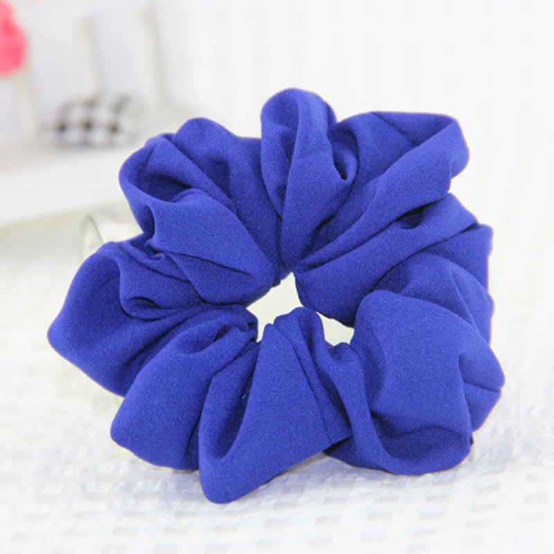 LOVINGSHA свет Цвет Для женщин волос Accesorios дамы волосы галстук Scrunchie Мода девушка Хвостик Волос Держатель каната CHD008 - Цвет: Синий