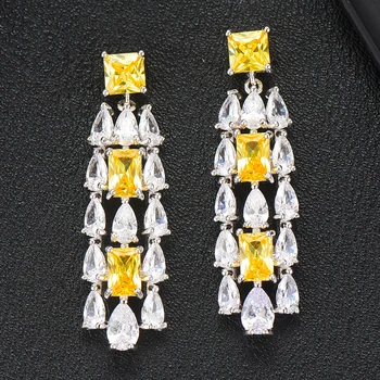 

missvikki Bohemia Nigerian Bridal Luxury Pendant Earrings Refined Austrian crystal for Fashion Women Noble Hot Earring Jewelry