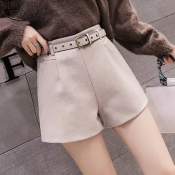 

Casual Solid Straight Short Pants Women 2019 Autumn Winter Fashion Women Shorts Pants Pockets High Waist Shorts 6306 50