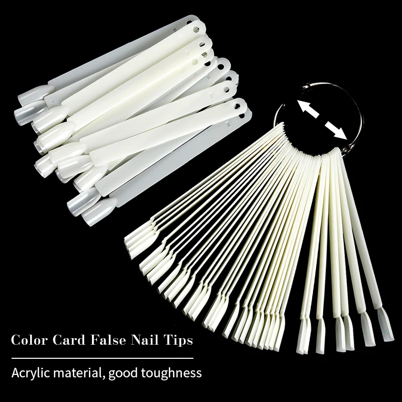 Nail Tips False Display Nature Clear Black Chart Ring Polish Palette Stand Design Tools Manicure Practice