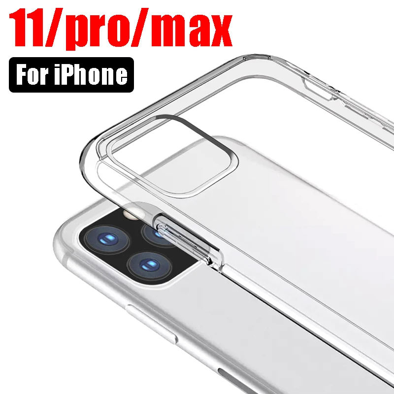 

Cover on for iPhone 11 pro max clear case iphone11 Transparent coque i phone 11pro protective bumper hard crystal xi bumper 2019