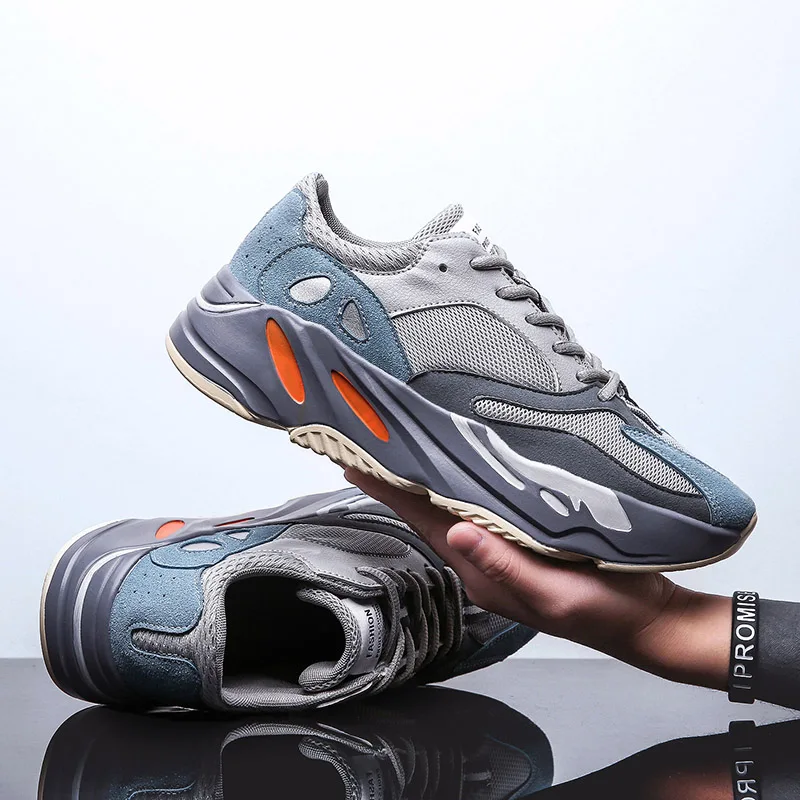 

2019 Luxury Brand Mens Sneakers Gray Mesh Running Shoes Men Comfortable Athletic Shoes For Mens Light Weight Jogging Sneaker Men