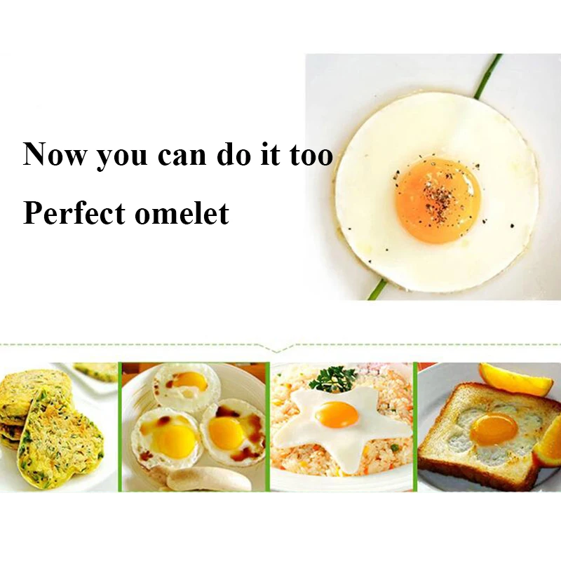 5 Style Stainless Steel Fried Egg Shaper Pancake Mould Omelette Frying Egg Cooking Tools Kitchen Accessories Gadget 1pcs