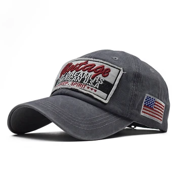 

Wash Alphabet Baseball Caps Men's American Flag Embroidered Duck Tongue Caps Women's Outdoor Sun Hats Street Hats
