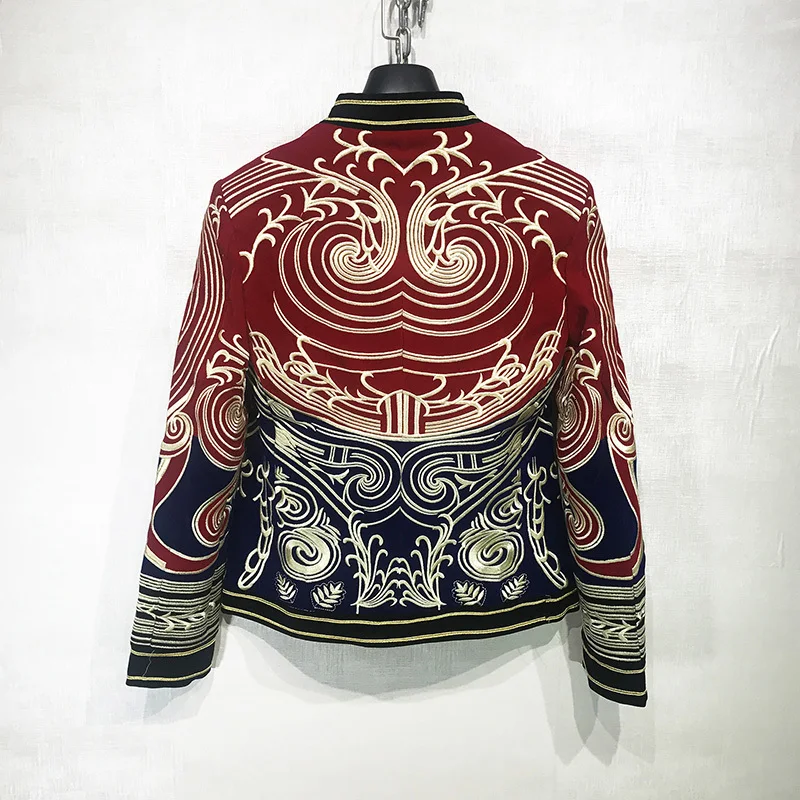 Autumn Mens Blazer Jacket Gold Thread Embroidery Suit Blazer Masculino Erkek Blazer Hombre Stage Party Club Designer Blazer