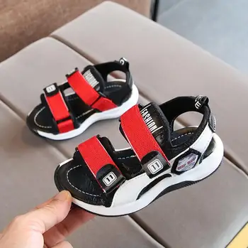 

children's Sandals High quality Kids Shoes Baby Boy Girl Patchwork Summer Beach sport Soft leather Sandals Shoes Sneakers