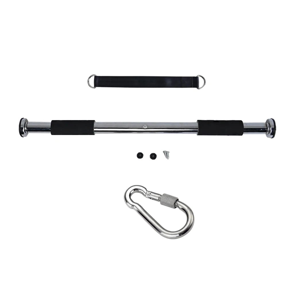 Heavy Duty Door Frame Horizontal Bar + Snap Hook Carabiner + Strap Set, Swing Set Accessories