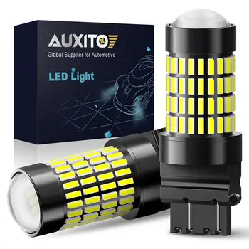 

2x 3157 P27/7W P27 7W 3156 Led Parking Brake Tail Lamp Turn Signal Backup Reverse Light Car Lights 6000K Xenon White Automobile