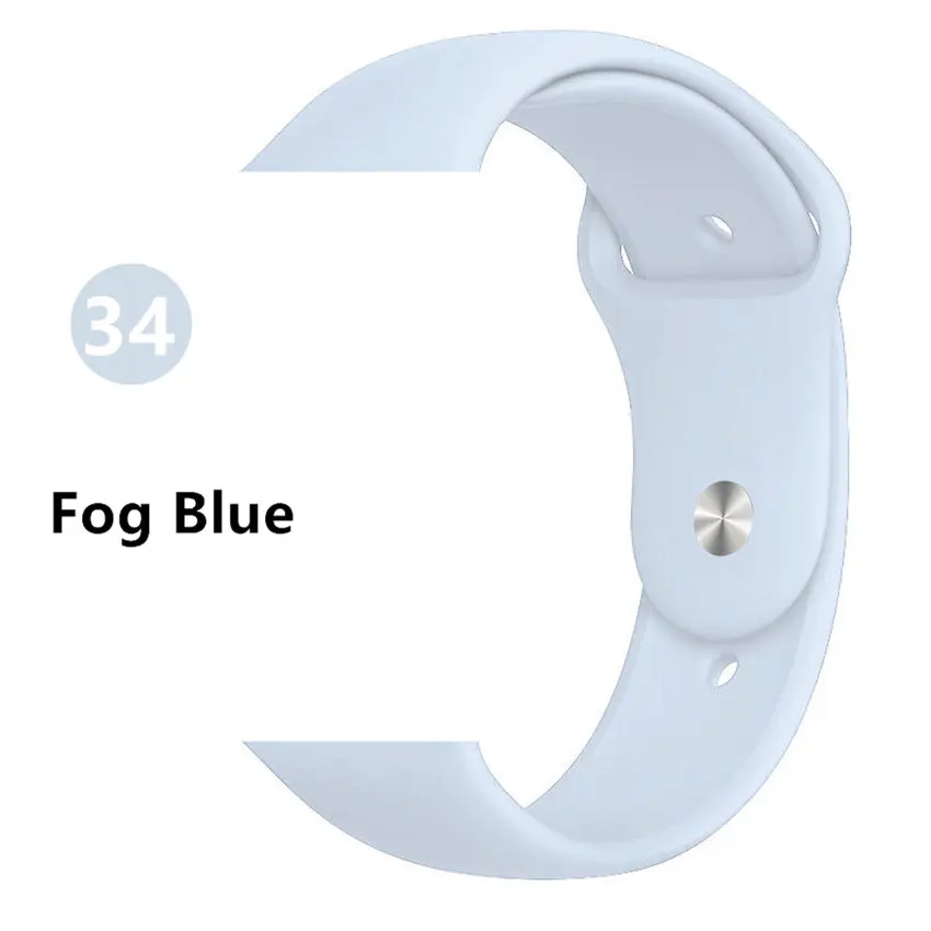 Ремешок для apple watch band 44 мм/40 мм iwatch band 5 4 42 мм 38 мм correa pulseira watch band для apple watch 5 4 3 браслет 44 мм - Цвет ремешка: Fog Blue