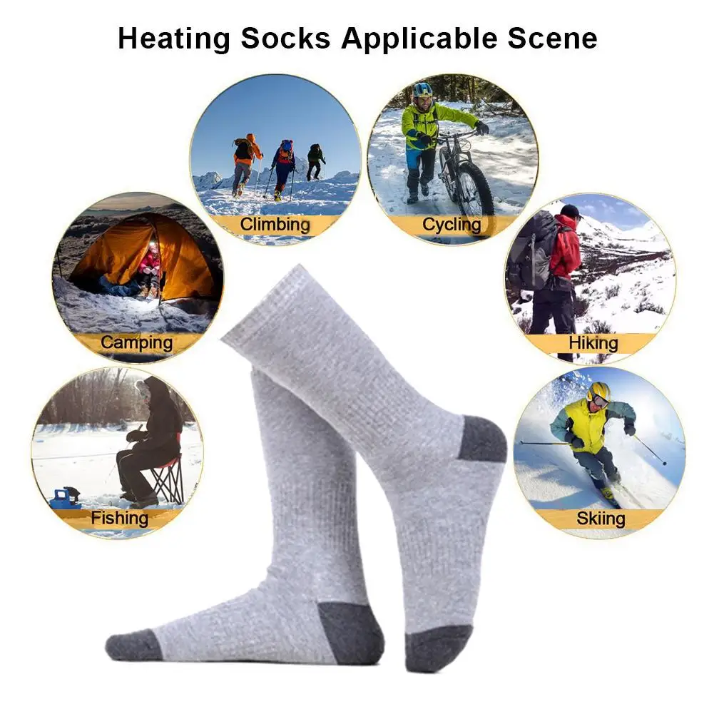 Upgraded Heated Socks Battery Heated Socks Electric Heated Warm Socks For Men Women Camping Drop Shipping