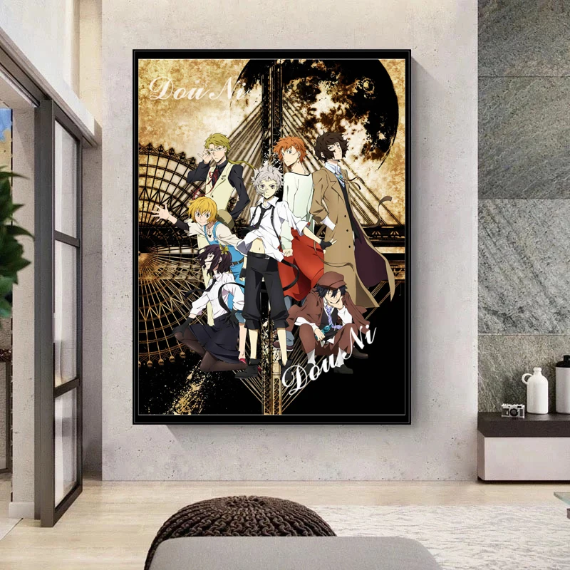 5D Diy Full Drill Classic Japanese Anime Diamond Art Painting Bungou Stray  Dogs Mosaic Rhinestone Picture