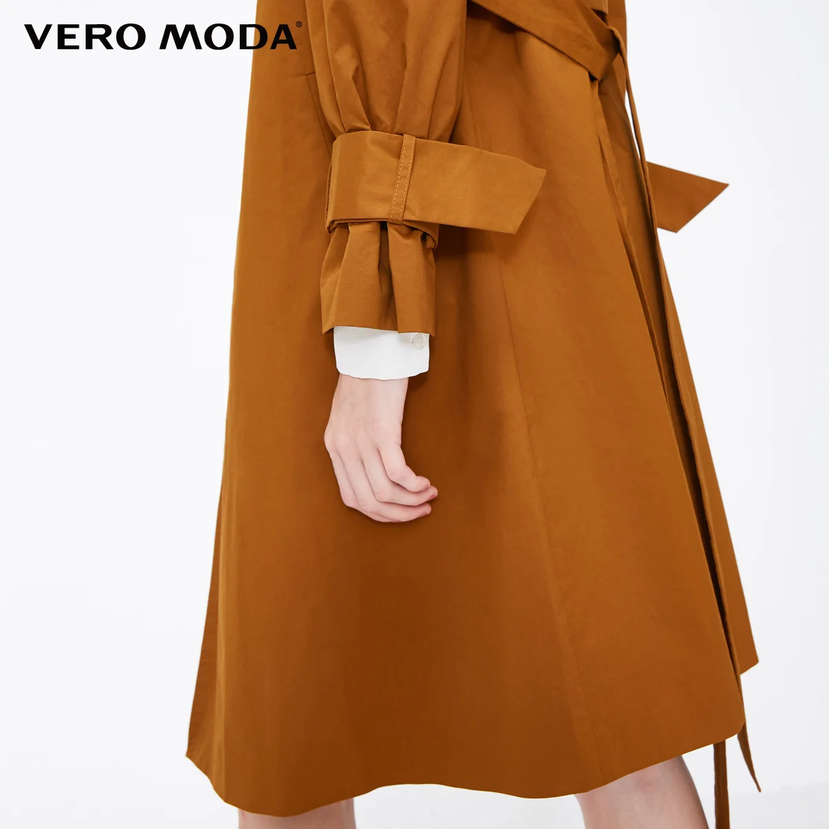 Vero Moda Новое поступление женские лацканы на шнуровке потайные пуговицы ветровка пальто | 318321526