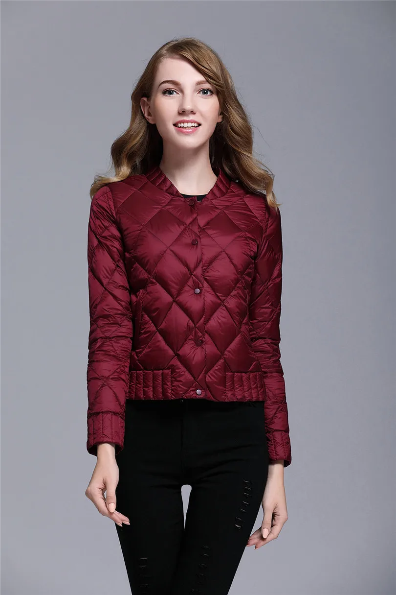 Plus Size 3XL Winter Ultra Light White Duck Down Jacket Women Warm Short Down Coats Female Slim Outerwear