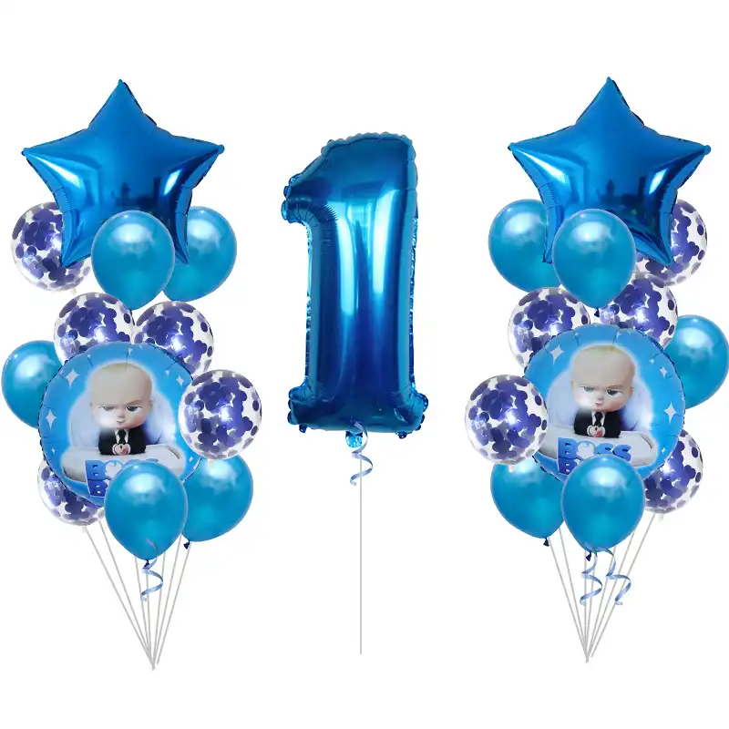 Cartoon Baby Boss Birthday Party Decorations Balloons Set
