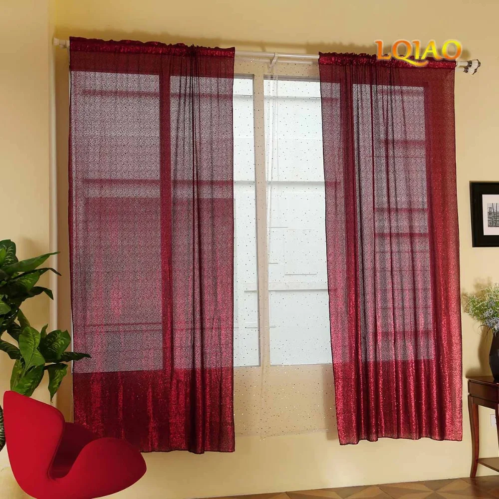 Burgundy Sequin Curtain 001