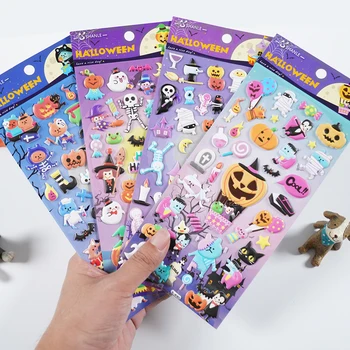 

Witch Sticker Kawaii Scrapbooking Label Stationery 3d Pvc Pumpkin Creative Halloween