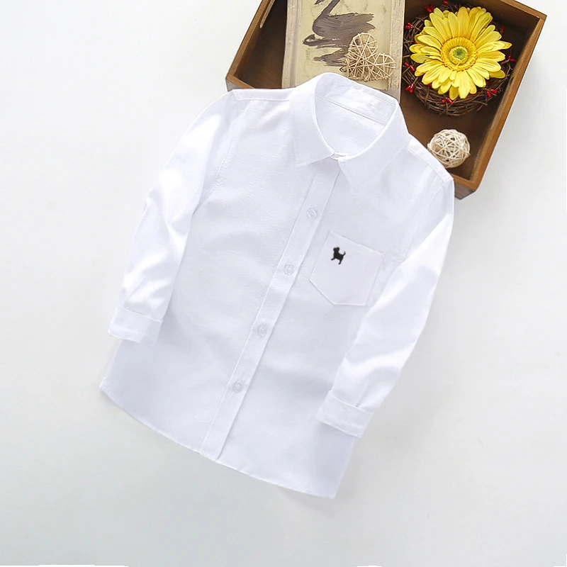 IENENS Boys Shirts Clothes Solid Color Baby Long Sleeve Shirts Kids Spring Tops Tees Children Casual Blouse