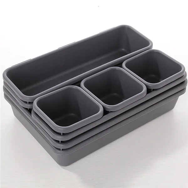 Drawer Organizer A MSJO ящик хранение Органайзер коробка 8 в 1 Пластиковые Ювелирные изделия comefies офис Организация держателей для лотки для хранения стол коробка - Цвет: Drawer Organizer A