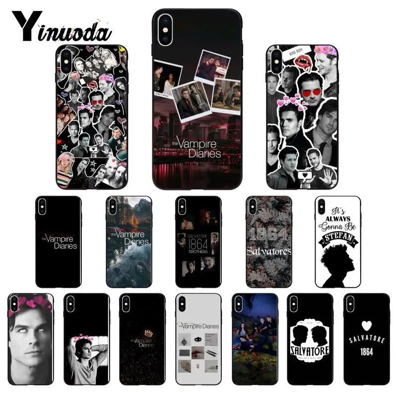 Yinuoda Дневники вампира Стефан Деймон Сальваторе чехол для телефона iPhone 8 7 6 6S X XS MAX 5