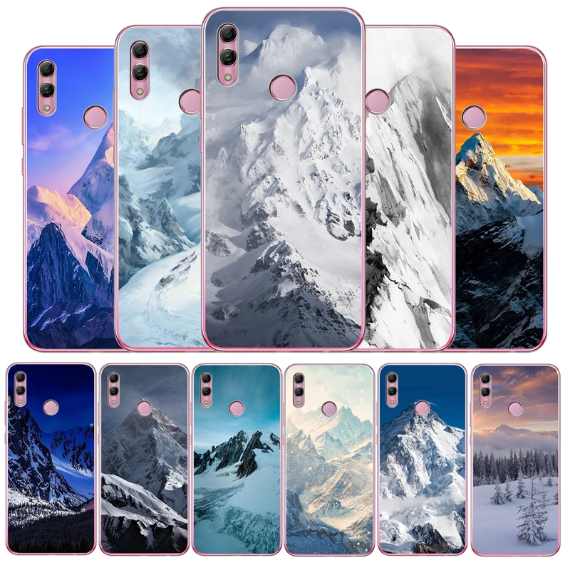 Снежный Горный пейзаж для Huawei Mate 7 8 9 10 20 30 Pro lite Phone honor V8 8X V9 Lite V10 мягкая задняя