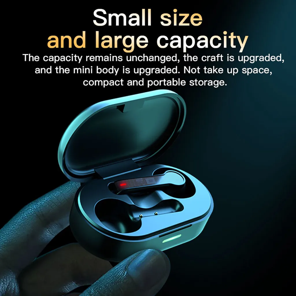 Earphones bluetooth hifi noise L32 New Stereo Wireless Sports Bluetooth Headset Touch Control With Charging Compartment
