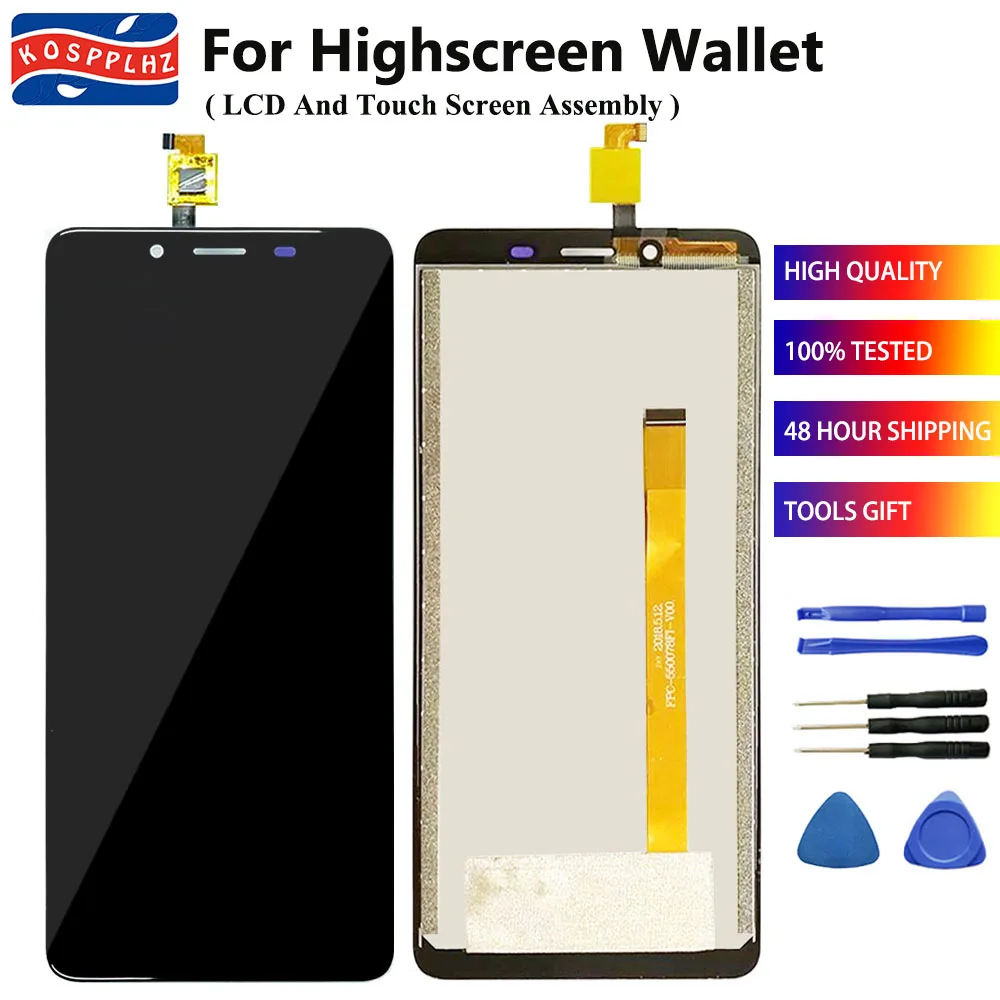 

100% Tested 5.5" For Highscreen Wallet LCD Display + 1440x720 Touch Screen Assembly Replacement + Tools