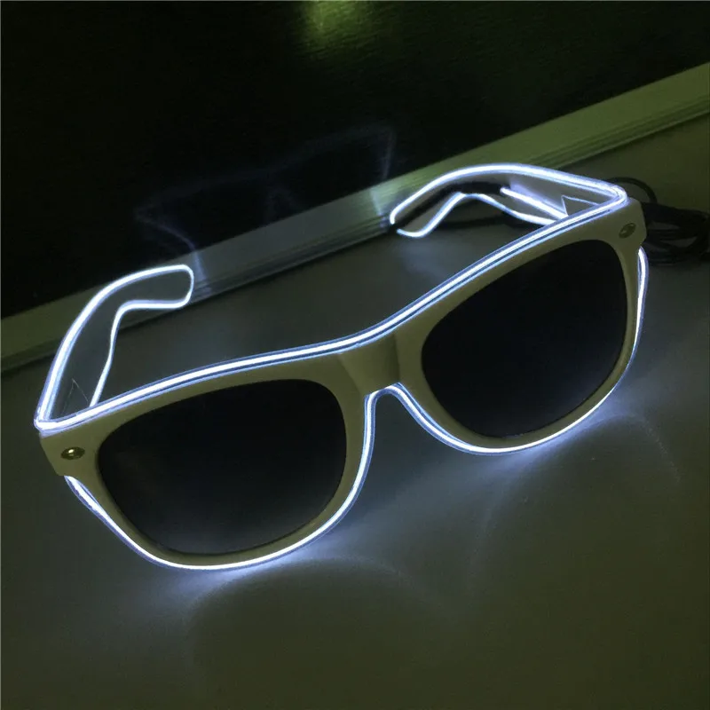 Светодиодный светильник EL Wire Up Shutter Glasses модное украшение для костюма вечерние подарки на Хэллоуин
