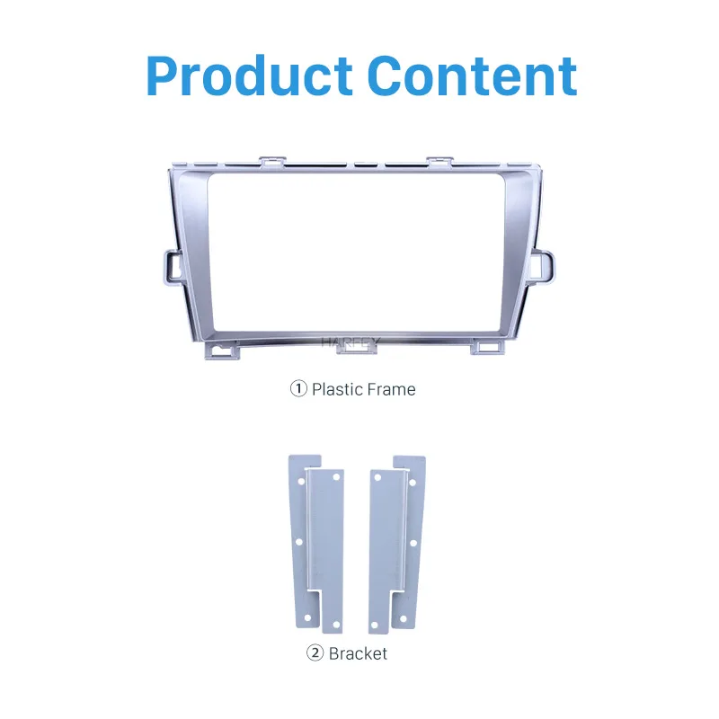 Harfey 2 din Серебристая Рамка 9 дюймов пластина для 2010 Toyota Prius RHD аудио приборная панель комплект головное устройство автомобиля установка стерео