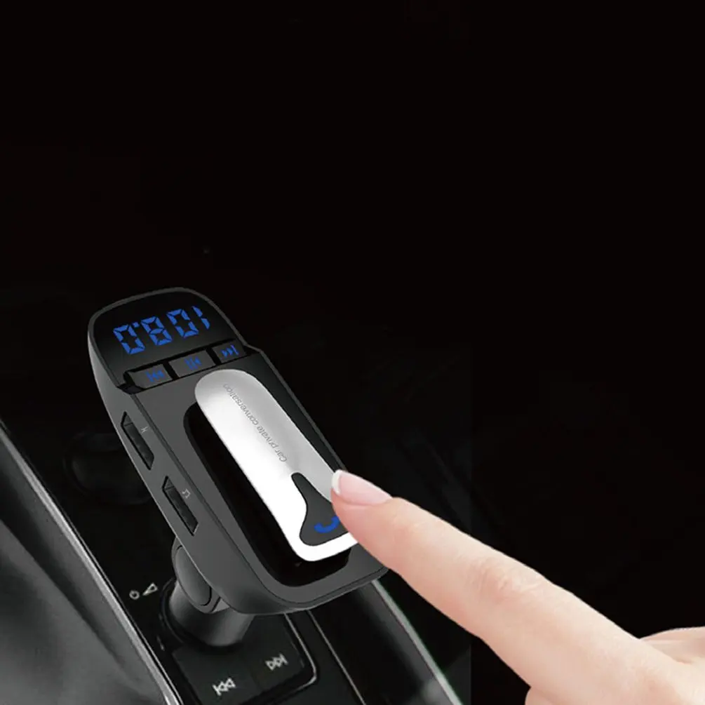 ER9 Автомобильная беспроводная гарнитура MP3-плеер fm-передатчик с двумя usb-портами для зарядки и громкой связи