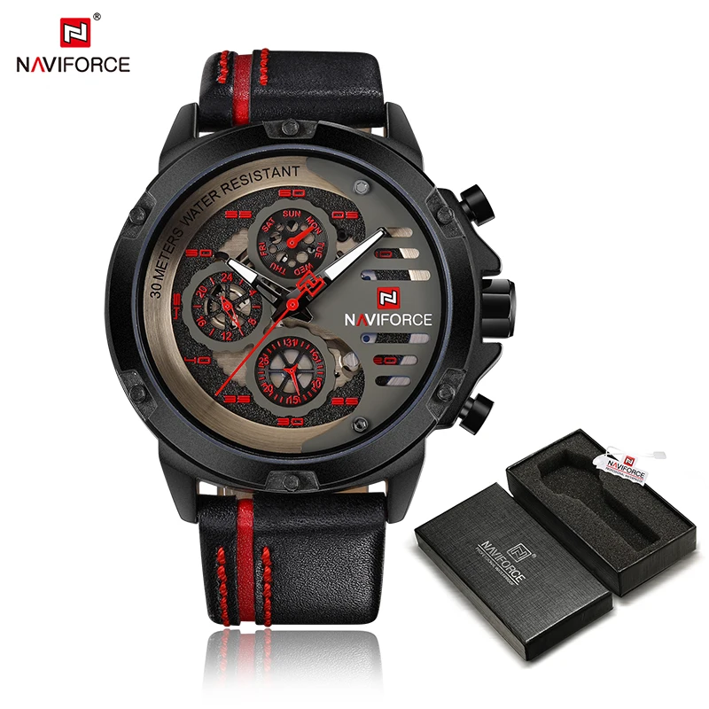 BRB BOX Новинка NAVIFORCE мужские креативные спортивные военные часы мужские деловые часы наручные часы Мужские Роскошные повседневные часы Relogio Masculino - Цвет: BRB BOX