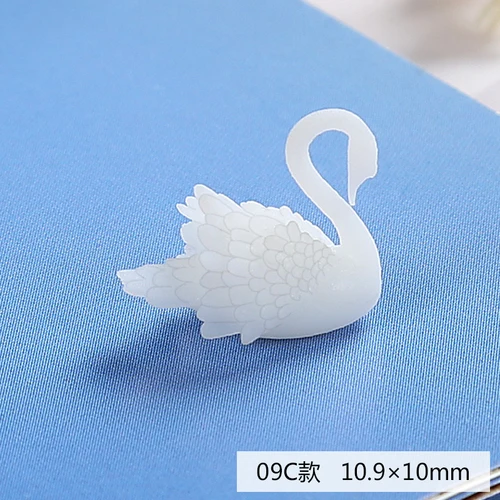 3 шт/лот 3D Ювелирный Комплект с лебедями УФ Смола наполнение DIY ремесло ногтей ручной работы Смола ювелирные изделия материал прозрачная бумага - Цвет: 09C