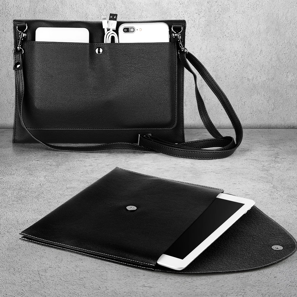 

Case for iPad7.9 9.7 10.5 11 Applicable to iPad Tablet Shoulder Bag Lightweight Multi Pocket Soft PU Leather Full Protective