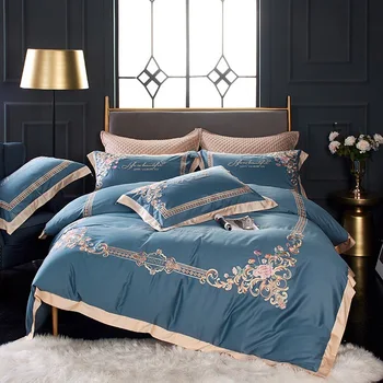 

100 % Egyptian cotton luxury purple bedding set king duvet cover and pillow cases