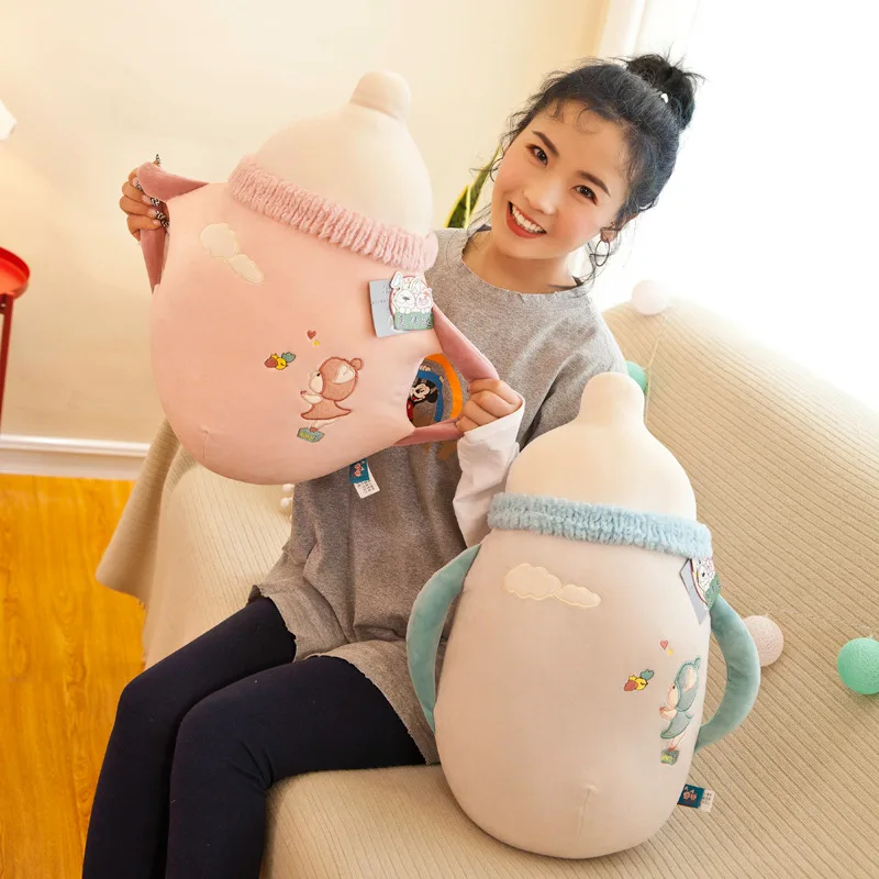 

New creative baby bottle doll plush toy soft pillow
