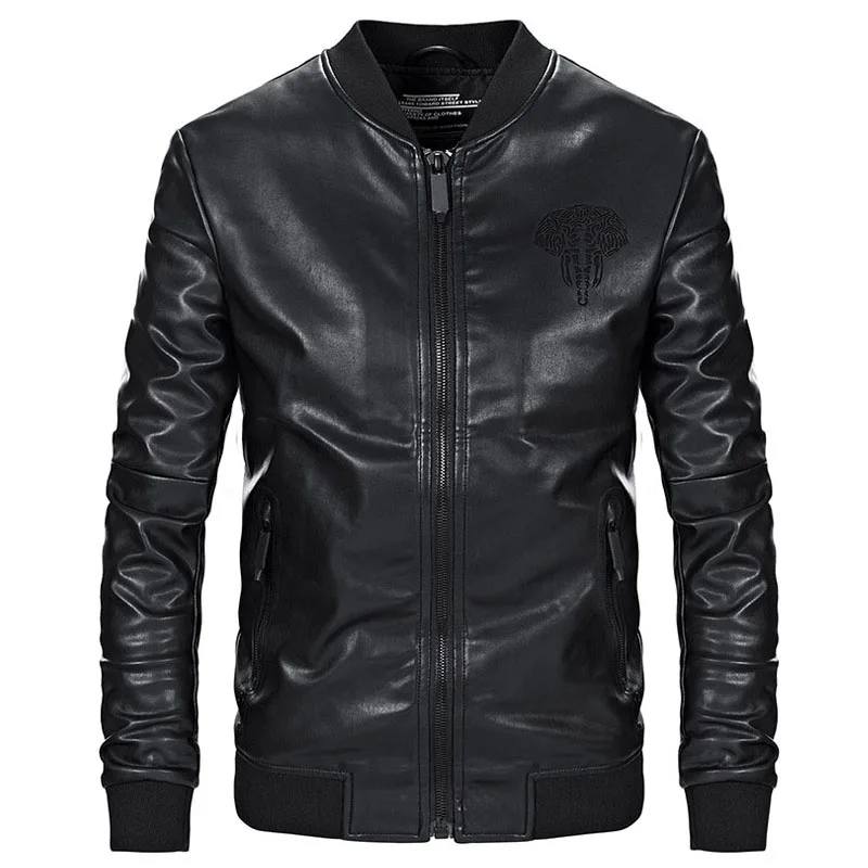 Jackets Men Slim Fit Casual Outwear Jacket Spring Autumn Coat PU Leather Men Jacket Windbreaker Streetwear Men Clothes Nice New